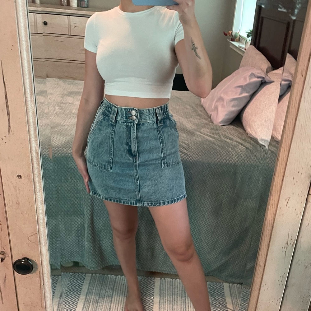 Ardene Blue Denim Mini Skirt